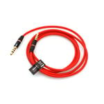 Jack on Jack 4 Pin 3.5 MM Audio Aux Cable Extension 110 CM Red