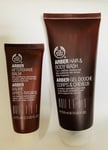 Body Shop Arber Aftershave Balm 75ml & Arber Hair & Body Wash 200ml Gift Set New