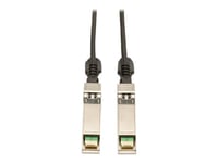 Eaton Tripp Lite Series Sfp+ 10Gbase-Cu Passive Twinax Copper Cable, Sfp-H10gb-Cu1m Compatible, Black, 1M (3.28 Ft.) - Direktkopplingskabel - Sfp+ (Hane) Till Sfp+ (Hane) - 1 M - Dubbelaxlad - Svart