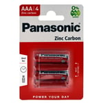 Panasonic Zinc Carbon AAA Batteries - 4 Pack