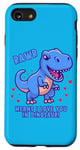 iPhone SE (2020) / 7 / 8 Rawr Means I Love You In Dinosaur with Big Blue Dinosaur Case