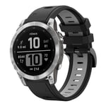 Garmin Instinct 2 Solar Tvåfärgat Klockarmband i Silikon - Svart / Grå