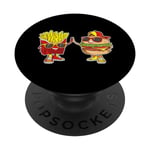 Burger and Fries Trendy Weird BFF Fast Food Who Love Summer PopSockets PopGrip Interchangeable