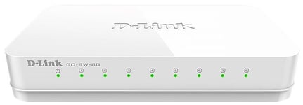 D-Link - 8 Ports Easy Desktop Switch - 10/100/1000 Mbps