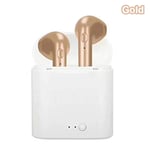VCX Tws mini Coloured Drawing Bluetooth Earbuds Wireless Headphones Stereo Earphones With Charging Box for IOS Android (Color : Gold)