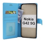 New Standcase Wallet Nokia G42 5G (Ljusblå)
