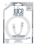 Juice 1m Apple iPhone Lightning Cable to Type C | iPhone 14, Pro Max, Max and Plus | iPhone 13, Max, Pro and Mini | iPhone 12 Models | iPhone 11 Models | iPhone 8, 7, 6, SE | iPad | Airpods | - White