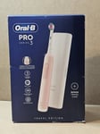 Brand New Oral-B Pro 3-3500 Electric Toothbrush with Travel Case - Rose Pink