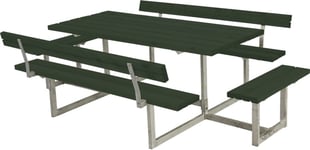 Plus Basic bord-bænkesæt m. ryglæn/påbyg, Grøn