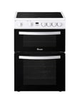 Swan Sx16720W 60Cm Wide Twin Cavity Electric Cooker With Ceramic Hob - White