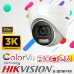 HIKVISION 3K 5MP ColorVu at Night DS-2CE72HFT 24/7 Color Smart IR CCTV Camera UK