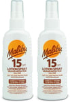 Malibu Lotion Spray SPF15 100ml X 2