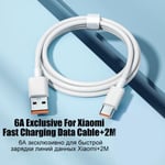 Câble de charge 6A 2M-Chargeur rapide d'origine 67W pour Xiaomi Mi 13 12 Ultra Pro Lite, chargeur USB, câble