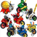 CONFOZEN C® boîte Compatible avec Lego Phantom Ninja or moto figurine 8 blocs de construction assemblage mixte jouets créatifs pour enfants