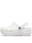 Crocs Classic Crocs Platform Clog Wedge - White, White, Size 8, Women