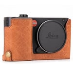 MegaGear MG1284 Ever Ready Genuine Leather Half Case and Strap with Battery Access for Leica TL2 TL Camera - Brown