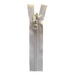 No.10 Plastic Zipper Open End Zip Heavy Duty from 24 to 220 inch, (White (101) - Reversible Puller, 100 inch - 250 cm)