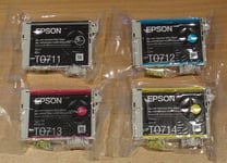 full set GENUINE EPSON T0711 T0712 T0713 T0714 CHEETAH T0715 vacuum sealed inks