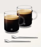 Nespresso Vertuo Glass Coffee Mug Medium Set Of 2 BNIB 