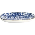 Blue Sakura oval tallrik