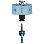 Bosch Professional Hole Saw Sheet Metal (Ø 64 mm) + 1x Power Change Plus Adapter (Socket 3/8" Hexagonal Shank, Incl. HSS-Co Drill Bit 7.15 x 65 mm)