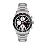 FOSSIL Sport Tourer Watch for Men, Chronograph Movement with Stainless Steel or Leather Strap,Black,42 mm