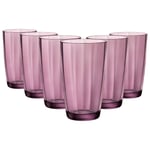 6x Bormioli Rocco Pulsar Highball Glasses Juice Drinking Set 470ml Purple