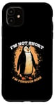 Coque pour iPhone 11 conception drôle de taille de pingouin pour les petites