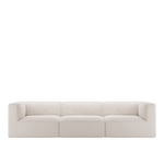 NO GA Studio - Famn 3-Seater Sofa Ascot White 00 - Soffor - NO GA Studio - Vit - MDF/Trä/Textilmaterial/Skum