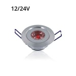 Outlet: LEDlife 1W downlight med rött ljus - Hål: Ø4,4 cm, Mål: Ø5,2 cm, 2,2 cm hög, dimbar, 12V/24V - Dimbar : Dimbar, Kulör : Röd