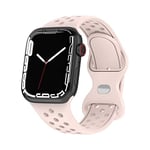 Bracelet compatible pour Apple Watch, remplacement sportif en silicone bracelet compatible avec Apple Watch 42 mm 44 mm 45 mm, compatible avec iWatch série 8/7/6/5/4/3/2/1/SE, rose
