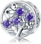 GLYIG Charm beads 925 sterling silver Blueberry Platinum Fashion Beaded Bracelet Jewelry Accessories, fit Pandora bracelets