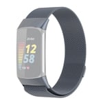 Fitbit Charge 5 / 6 - Milanese band i rostfritt stål L 23 cm Grå