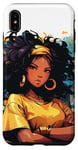 Coque pour iPhone XS Max Femme de couleur latine avec fond dessins graffitis