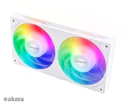 Akasa AK-FN112-WH Vegas A24 Adressable RGB LED Dual Case Fan