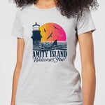 Jaws Welcome To Amity Island Women's T-Shirt - Grey - 4XL