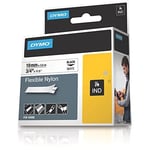 Dymo Ind - Nylon - Lim - Svart På Vitt - Rulle (1,9 Cm X 4 M) 1 Kassett(Er) Flexibel Etikettejp - För Rhino 4200, 4200 Kit, 5200, 5200 Hard Case Kit  Rhinopro 6000  Dymo Labelwriter 450 Duo