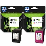 Original HP 302XL Black & Colour Ink Cartridge For OfficeJet 3833 Inkjet Printer
