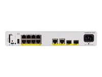 Cisco Catalyst 9200Cx - Network Essentials - Switch - Kompakt - L3 - Administrerad - 8 X 10/100/1000 (Poe+) + 2 X 1000Base-T + 2 X 10 Gigabit Sfp+ (Upplänk) - Rackmonterbar - Poe+ (240 W)