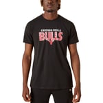 New Era Mens Chicago Bulls NBA Wordmark Short Sleeve Crew Neck T-Shirt - S