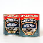 Hammerite Metal Paint Hammered - Black - 2L Value Pack