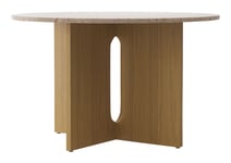 Androgyne Dining Table 120 cm - Natural Oak/Sand Stone