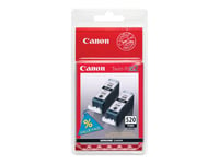 Canon PGI-520BK Twin Pack - Pack de 2 - 19 ml - noir - original - boîte de suspension - réservoir d'encre - pour PIXMA iP100, iP110, TR150
