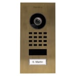 Doorbird D1101V (PoE) Video ringeklokke med kamera (Modell: Innfelt, Farge: Real burnished brass)