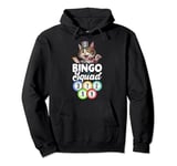 I Love Bingo And Cats Womens Cat Lover Gambling Bingo Squad Pullover Hoodie