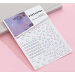 Temporära Ansiktskristaller Ansiktssmycken Face Gems Kristaller - Hjärtan & Runda multifärg