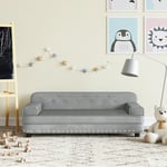 Sofa til børn 90x53x30 cm velour lysegrå