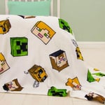 Minecraft Blanket Fleece Warm Soft Velour Feel Snuggling Kids Gamers Adventure