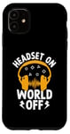 iPhone 11 Headset On World Off Video Gamer Gaming Games Case