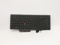 Lite-On - Ersättningstangentbord för bärbar dator - bakgrundsbelyst - USA med eurosymbol - svart - för ThinkPad P15 Gen 1 20ST, 20SU T15g Gen 1 20UR, 20US
